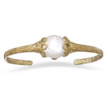 Brass & Pearl Cuff