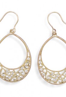 Gold Plated Filigree Earrings