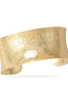 Gold Plated Floral Cuff