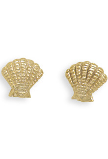 Gold Plated Shell Earrings