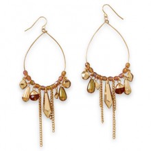 Peach & Gold Earrings