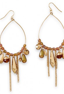 Peach & Gold Earrings