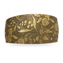 Antique Brass Floral Cuff