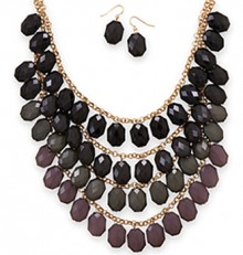 Four Tier Necklace & Earrings Set