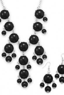 Black Bubble Bead Necklace